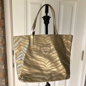 Michael Kors gold and tan shimmer tote